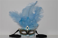 Venetian Mask - Principessa - Blue