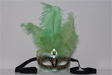 Venetian Mask - Principessa - Green