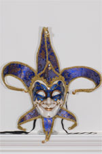 Venetian Mask - Mage Jester - Blue