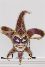 Venetian Mask - Mage Jester - Purple