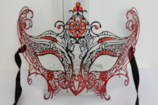 Venetian Mask - Royal Accent - Red