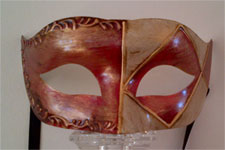 Venetian Mask - Primo Cavaliere - Red