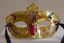 Venetian Mask - Vienna Pomp - Red/Green