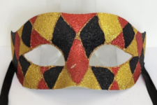 Venetian Mask - Trimark Eye Mask - Black/Gold/Red