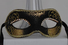 Venetian Mask - Victorian Debutante - Black