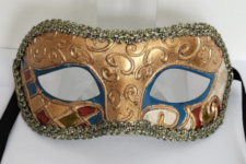 Venetian Mask - Talos Eye Mask - Aqua Blue/Gold/Red