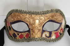 Venetian Mask - Talos Eye Mask - Purple/Gold/Red