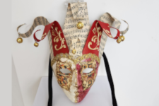 Venetian Mask - Parisian Jester Prince - Red - Style 2