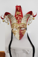 Venetian Mask - Parisian Jester Prince - Red - Style 1