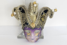 Venetian Mask - Mini Jester - Purple